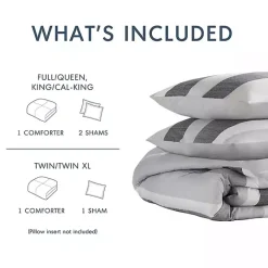 Outlet Kirklands Home Blake Gray Stripe 2-pc. Twin/Twin XL Comforter Set