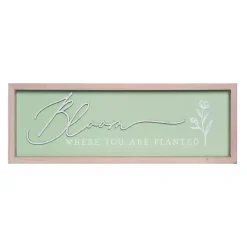 Online Kirklands Home Bloom Where You Are Planted Wall Plaque Green