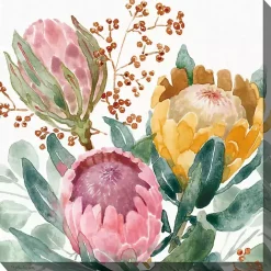 Outlet Kirklands Home Blooming Protea Floral Outdoor Canvas Art Print