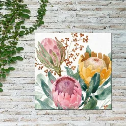 Outlet Kirklands Home Blooming Protea Floral Outdoor Canvas Art Print
