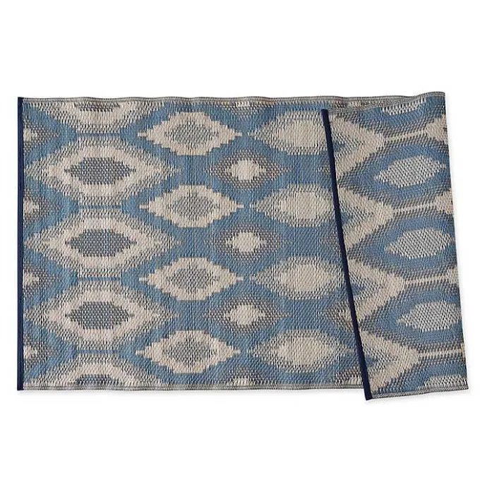 Online Kirklands Home Blue & Gray Diamond Stripe Outdoor Area Rug, 3x6