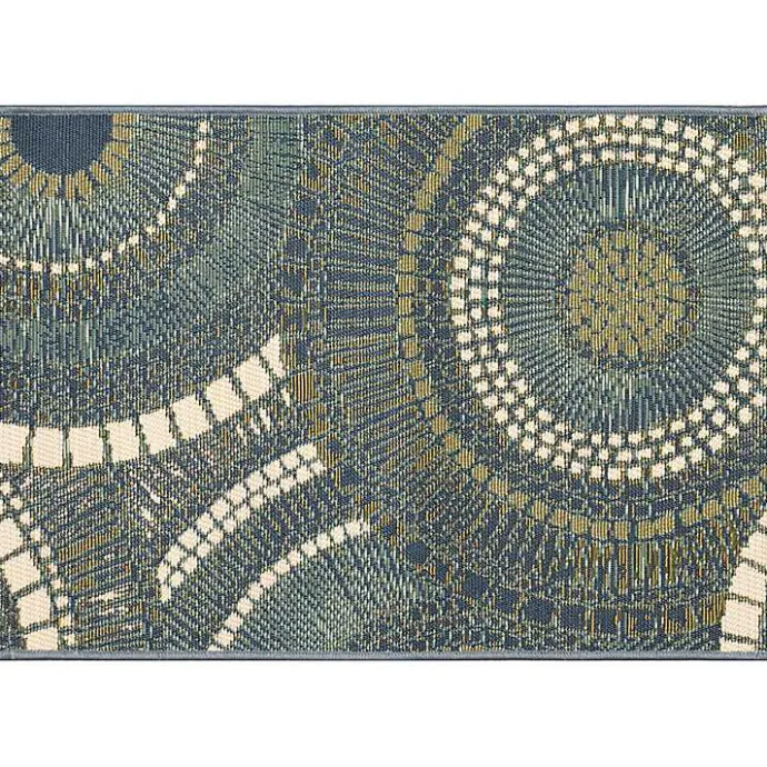 Sale Kirklands Home Blue & Green Circles Indoor/Outdoor Rug, 3x4
