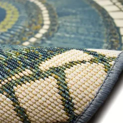Sale Kirklands Home Blue & Green Circles Indoor/Outdoor Rug, 3x4