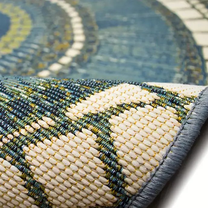Sale Kirklands Home Blue & Green Circles Indoor/Outdoor Rug, 3x4