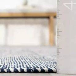 Outlet Kirklands Home Blue & Ivory Checkered Indoor/Outdoor Rug, 5x8