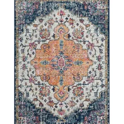 Online Kirklands Home Blue & Orange Boho Medallion Area Rug, 5x7