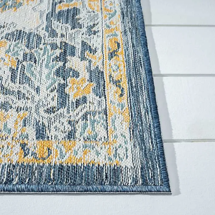 Outlet Kirklands Home Blue & Orange Medallion Reversible Area Rug, 5x7
