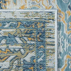 Outlet Kirklands Home Blue & Orange Medallion Reversible Area Rug, 5x7