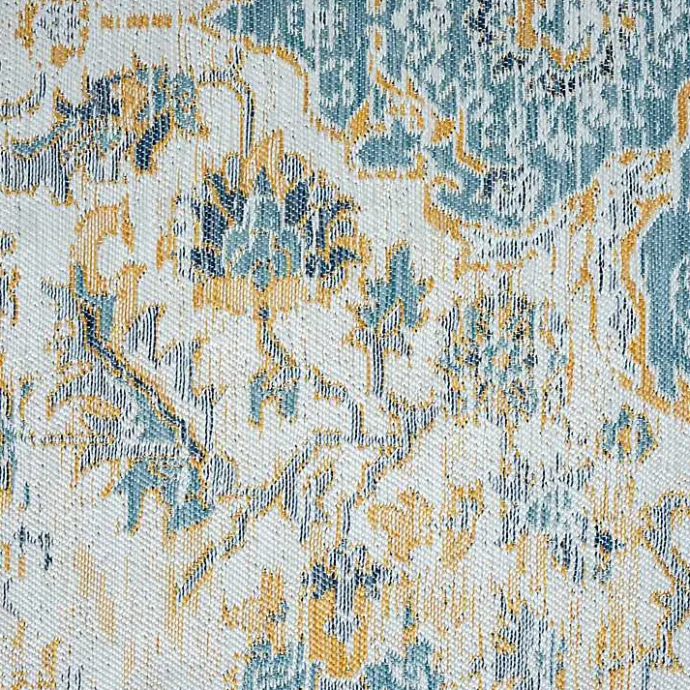Outlet Kirklands Home Blue & Orange Medallion Reversible Area Rug, 5x7