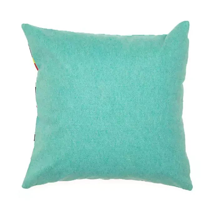 Discount Kirklands Home Blue & Red Lamontage Stripe Outdoor Lumbar Pillow