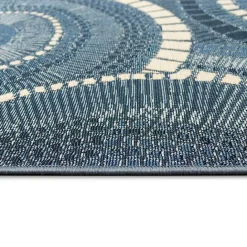 Clearance Kirklands Home Blue & White Circles Indoor/Outdoor Rug, 2x3