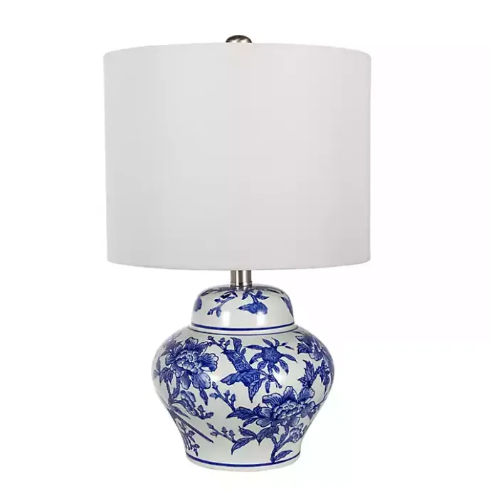Sale Kirklands Home Blue & Floral Ceramic Table Lamp White