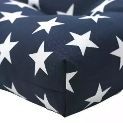 Kirklands Home Blue & White Stars Outdoor Seat Cushions, Set of 2