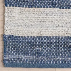 Sale Kirklands Home Blue & White Striped Indoor/Outdoor Rug, 4x6