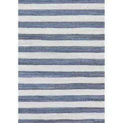 Discount Kirklands Home Blue & White Striped Indoor/Outdoor Rug, 5x8