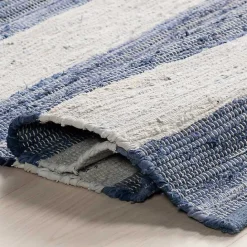 Best Kirklands Home Blue & White Striped Indoor/Outdoor Rug, 6x9