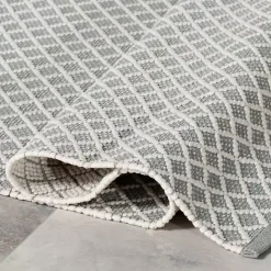 Clearance Kirklands Home Blue & White Trellis Indoor/Outdoor Rug, 5x8