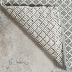 Clearance Kirklands Home Blue & White Trellis Indoor/Outdoor Rug, 5x8