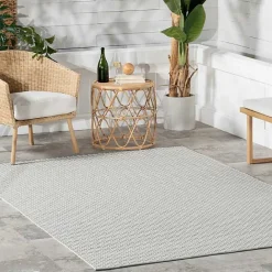 Hot Kirklands Home Blue & White Trellis Indoor/Outdoor Rug, 4x6