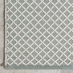Hot Kirklands Home Blue & White Trellis Indoor/Outdoor Rug, 4x6