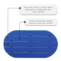 Sale Kirklands Home Acacia Wood Outdoor Adirondack Table Blue