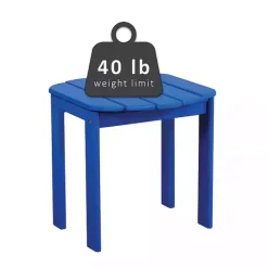 Hot Kirklands Home Acacia Wood Outdoor Adirondack End Table Blue