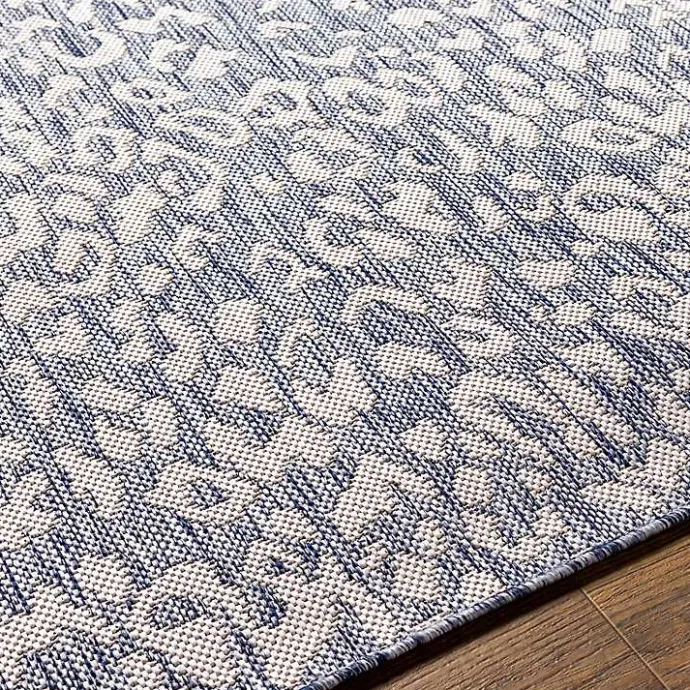 Kirklands Home Blue Amur Outdoor Rug, 5x7
