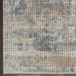 Discount Kirklands Home Blue and Beige Tally Textured Area Rug, 7x9