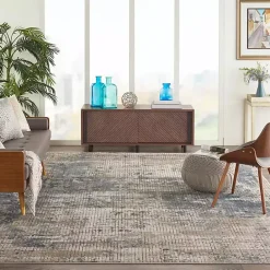 Discount Kirklands Home Blue and Beige Tally Textured Area Rug, 7x9
