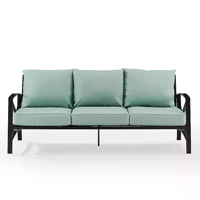 Hot Kirklands Home and Bronze Kaplan X-Arm Outdoor Sofa Blue