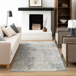 Discount Kirklands Home Blue and Cream Blackwell Area Rug, 6x9