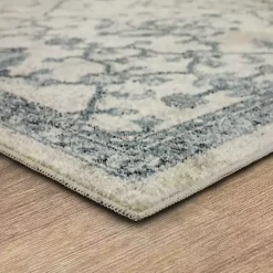 Best Kirklands Home Blue and Cream Granary Area Rug, 6x9
