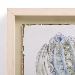 Best Kirklands Home Blue and Gold Shells Framed Art Print