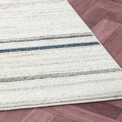 Outlet Kirklands Home Blue and Gray Contemporary Geo Area Rug, 5x7