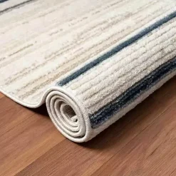 Outlet Kirklands Home Blue and Gray Contemporary Geo Area Rug, 5x7