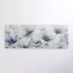 Sale Kirklands Home Blue and Gray Florals Canvas Art Print
