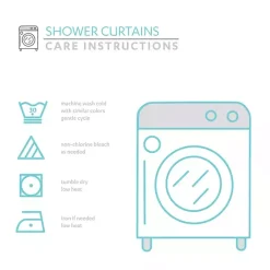 Clearance Kirklands Home and Gray Weeping Flower Shower Curtain Blue