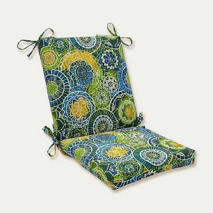 New Kirklands Home Blue and Green Lagoon Outdoor Chair Cushion
