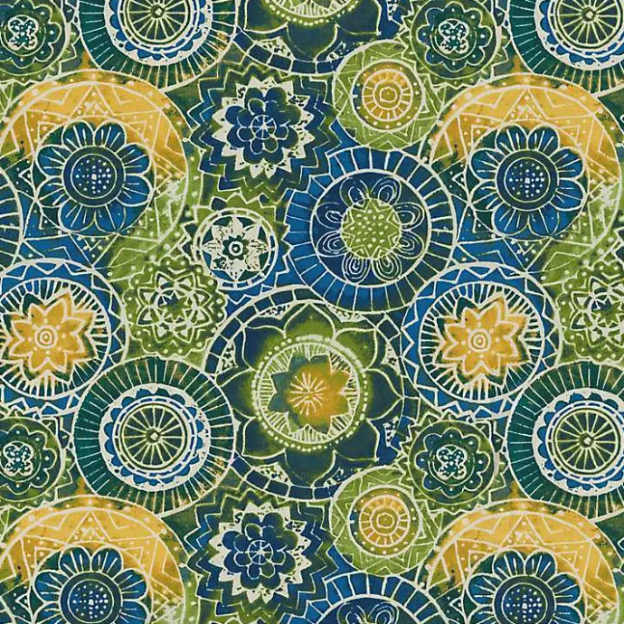 New Kirklands Home Blue and Green Lagoon Outdoor Chair Cushion