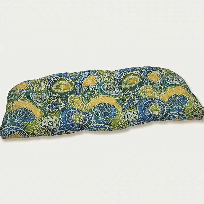 New Kirklands Home Blue and Green Lagoon Outdoor Settee Cushion