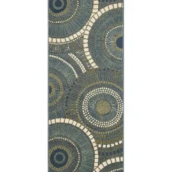 Sale Kirklands Home Blue and Green Spheres Indoor/Outdoor Runner, 1x4