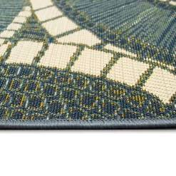 Sale Kirklands Home Blue and Green Spheres Indoor/Outdoor Runner, 1x4