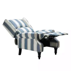 Online Kirklands Home Blue and Tan Stripe Traditional Recliner