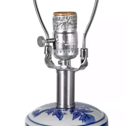 Kirklands Home Blue and Bird Pattern Table Lamp White