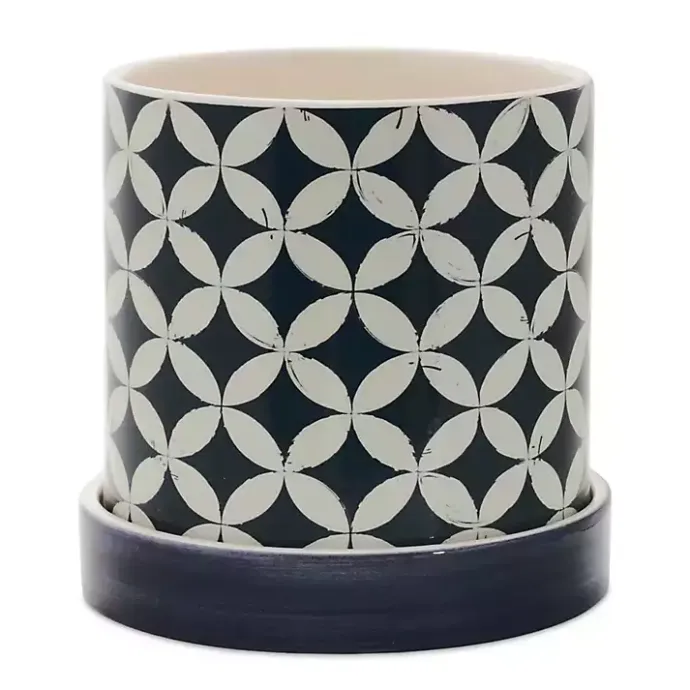 Online Kirklands Home Blue and White Coastal Planters, Set of 2