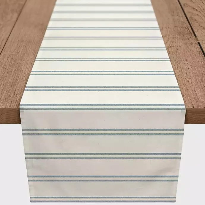 Online Kirklands Home Blue and White Country Stripe Table Runner, 72 in.