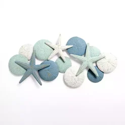 Sale Kirklands Home Blue and White Seashells Metal Wall Plaque
