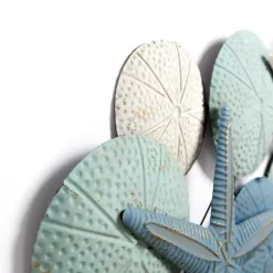 Sale Kirklands Home Blue and White Seashells Metal Wall Plaque