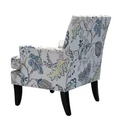 Hot Kirklands Home Blue and Yellow Floral Upholstered Accent Chair