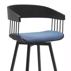New Kirklands Home Athena Swivel Counter Stool Blue